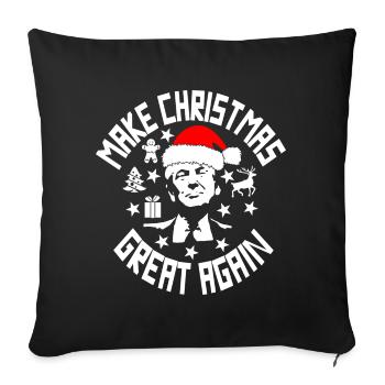 CHRISTMAS - Sofa pillowcase 17,3'' x 17,3'' (45 x 45 cm) - black - Front