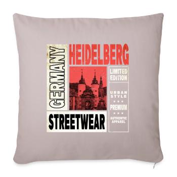 Heidelberg Deutschland Stadt Skyline Heimat Liebe - Sofakissenbezug 45 x 45 cm - helles Taupe - Vorne