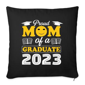 Pride Mom Graduate 2023 - Sofa pillowcase 17,3'' x 17,3'' (45 x 45 cm) - black - Front