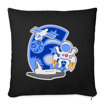 Astronaut 6. Geburtstagsparty Nummer 6 - 6 Jahre - Sofakissenbezug 45 x 45 cm - Schwarz - Vorne