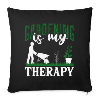Hobby gardeners, fruit and vegetable gardeners - Sofa pillowcase 17,3'' x 17,3'' (45 x 45 cm) - black - Front