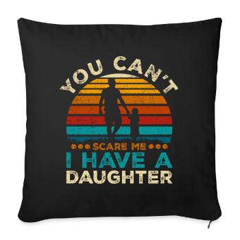 Fille Défenseur Coucher de soleil - Housse de coussin décorative 45 x 45 cm - noir - Devant