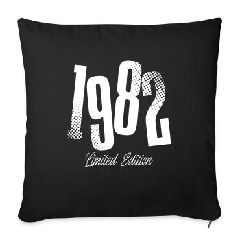 1982 Année de naissance Année de naissance - Housse de coussin décorative 45 x 45 cm - noir - Devant
