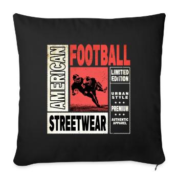 American Football Player Vintage Retro USA Sports - Sofa pillowcase 17,3'' x 17,3'' (45 x 45 cm) - black - Front