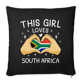 South Africa flag Africa South African flag - Sofa pillowcase 17,3'' x 17,3'' (45 x 45 cm) - black - Front
