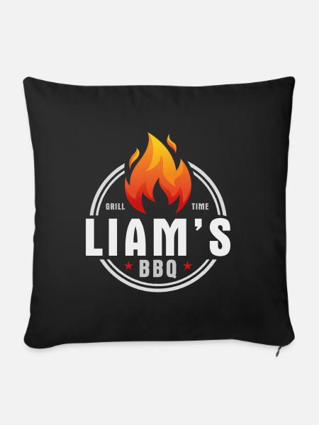 Liams BBQ - Sofakissenbezug 45 x 45 cm - Schwarz