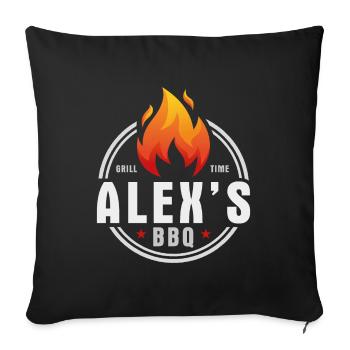 Alexs BBQ - Sofa pillowcase 17,3'' x 17,3'' (45 x 45 cm) - black - Front