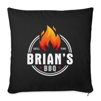 Brians BBQ - Sofakissenbezug 45 x 45 cm - Schwarz - Vorne
