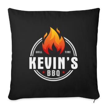 Barbecue Kevins - Housse de coussin décorative 45 x 45 cm - noir - Devant
