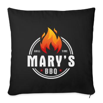Marys BBQ - Housse de coussin décorative 45 x 45 cm - noir - Devant