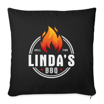 Barbecue Lindas - Housse de coussin décorative 45 x 45 cm - noir - Devant
