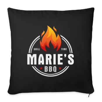 Maries BBQ - Sofa pillowcase 17,3'' x 17,3'' (45 x 45 cm) - black - Front