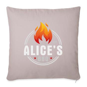 Alices BBQ - Sofa pillowcase 17,3'' x 17,3'' (45 x 45 cm) - light taupe - Front