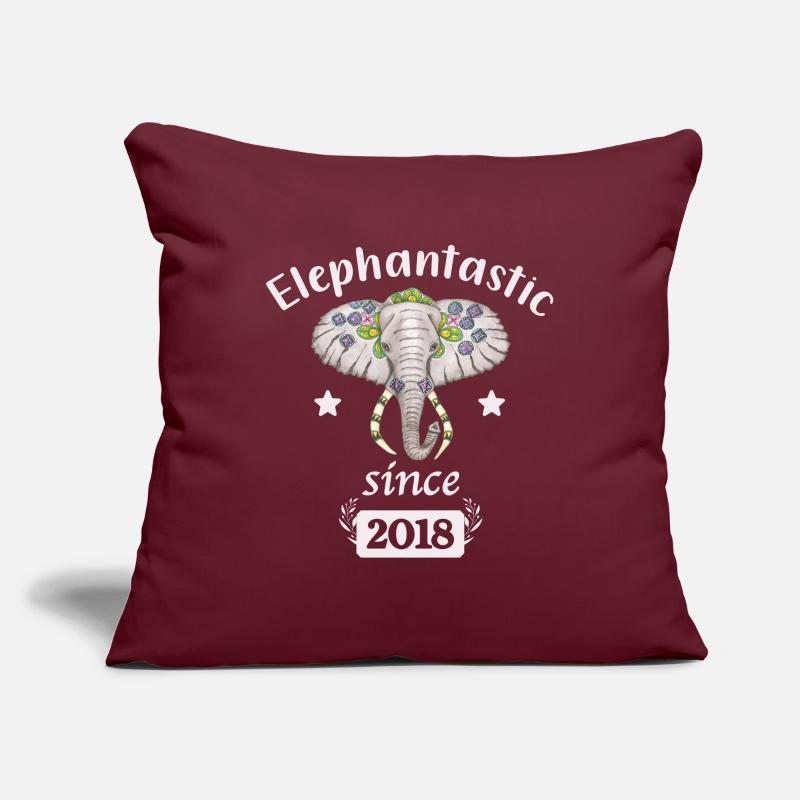 Elephantastic since 2018 Elephant head decorated Sofa pillowcase 17,3'' x 17,3'' (45 x 45 cm)