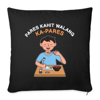 Fil-Am Pares Design für stolze Pinoys - Sofakissenbezug 45 x 45 cm - Schwarz - Vorne