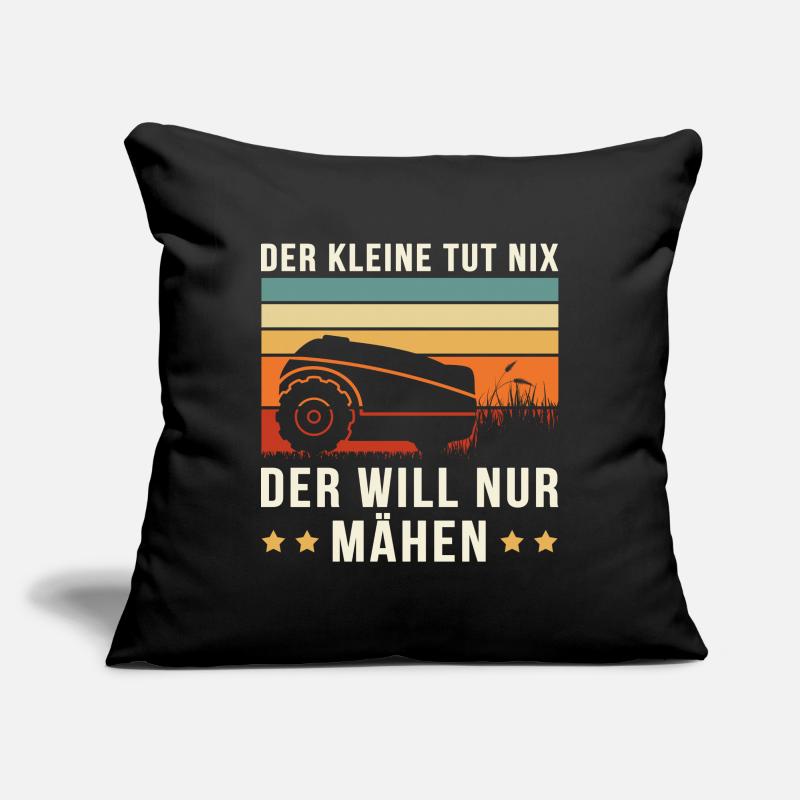 DER KLEINE TUT NIX DER WILL NUR MÄHEN | Mähroboter Sofakissenbezug 45 x 45 cm