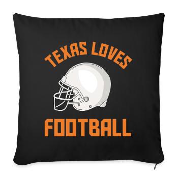 Texas football design for proud Texas fans - Sofa pillowcase 17,3'' x 17,3'' (45 x 45 cm) - black - Front
