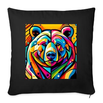 Ours - Housse de coussin décorative 45 x 45 cm - noir - Devant