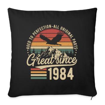Great Since 1984 Vintage Vintage Birthday - Sofa pillowcase 17,3'' x 17,3'' (45 x 45 cm) - black - Front