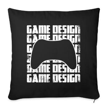 Game Designer - Sofa pillowcase 17,3'' x 17,3'' (45 x 45 cm) - black - Front