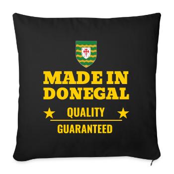 Made in Donegal Quality Guaranteed Ireland - Sofa pillowcase 17,3'' x 17,3'' (45 x 45 cm) - black - Front