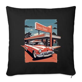 Classic Cars 1950 - Sofa pillowcase 17,3'' x 17,3'' (45 x 45 cm) - black - Front