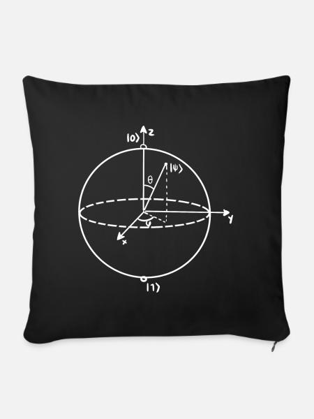 Quantenbit Physikerlehrer - Sofakissenbezug 45 x 45 cm - Schwarz