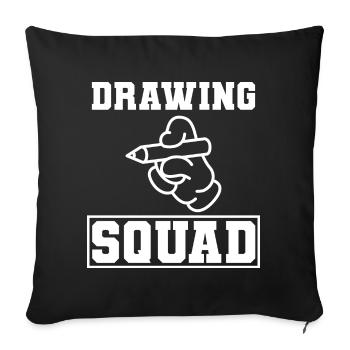 Kunstliebhaber Grafikdesigner - Sofakissenbezug 45 x 45 cm - Schwarz - Vorne