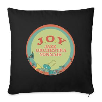 JOY - Jazz Orchestra Yonnais - Officiel - Housse de coussin décorative 45 x 45 cm - noir - Devant