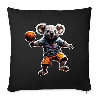 Basketball Koala - Sofa pillowcase 17,3'' x 17,3'' (45 x 45 cm) - black - Front