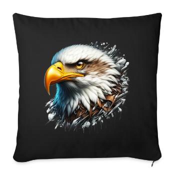 Eagle - Sofa pillowcase 17,3'' x 17,3'' (45 x 45 cm) - black - Front