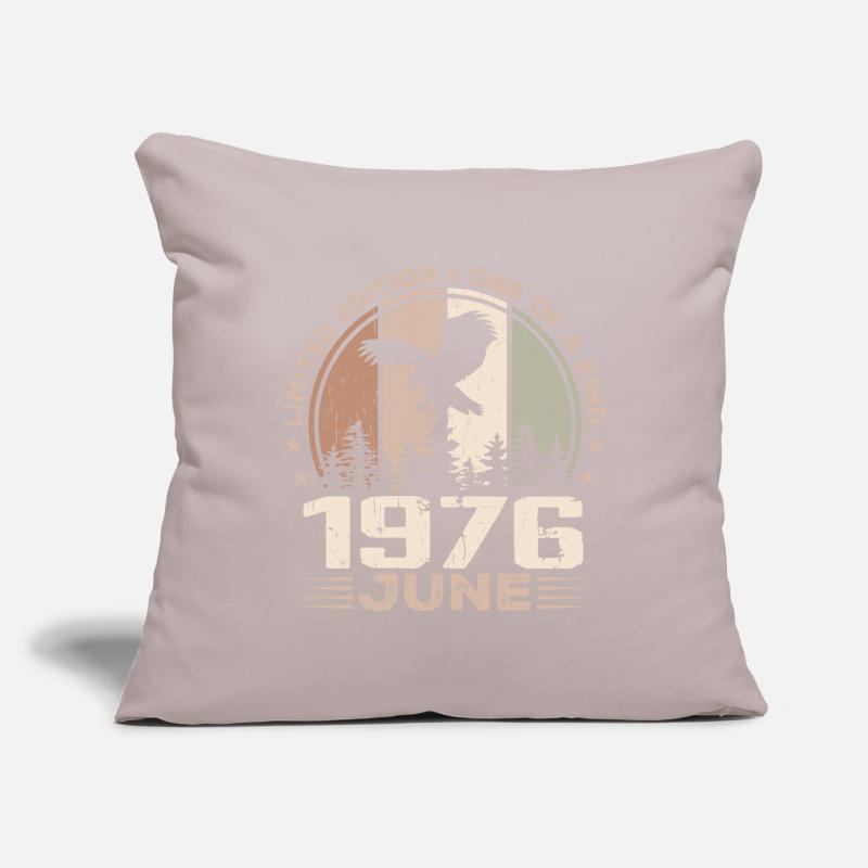 Incomparable since June 1976, 48th Anniversary Sofa pillowcase 17,3'' x 17,3'' (45 x 45 cm)