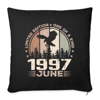 Incomparable since June 1997, 27th Anniversary - Sofa pillowcase 17,3'' x 17,3'' (45 x 45 cm) - black - Front