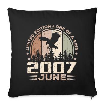 Geschenk zum 17. Geburtstag, 17. Jubiläum, Stil - Sofakissenbezug 45 x 45 cm - Schwarz - Vorne