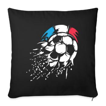 Soccer France Team Ball Explosion Symbol Logo - Sofa pillowcase 17,3'' x 17,3'' (45 x 45 cm) - black - Front