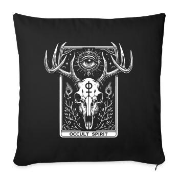 Deer Skull 2 Okkulter Geist - Sofakissenbezug 45 x 45 cm - Schwarz - Vorne