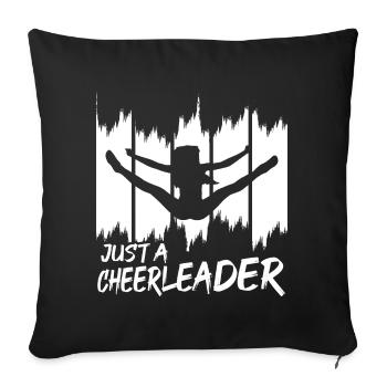 Une seule pom-pom girl - Housse de coussin décorative 45 x 45 cm - noir - Devant