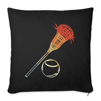 Look vintage de crosse - Housse de coussin décorative 45 x 45 cm - noir - Devant