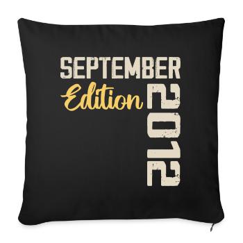 September 2012 - 12th Anniversary September 2012 - Sofa pillowcase 17,3'' x 17,3'' (45 x 45 cm) - black - Front
