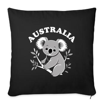 Australia Koala - Sofa pillowcase 17,3'' x 17,3'' (45 x 45 cm) - black - Front