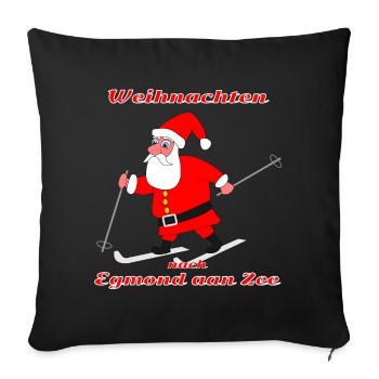 Weihnachten in Egmond - Sofakissenbezug 45 x 45 cm - Schwarz - Vorne