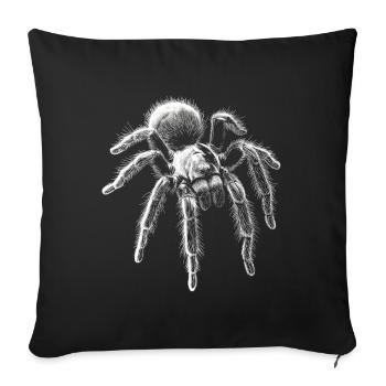 Tarantula Portrait Spider Spiders Animals - Sofa pillowcase 17,3'' x 17,3'' (45 x 45 cm) - black - Front