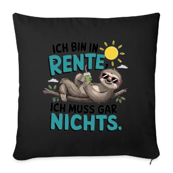 Je suis à la retraite, je n’ai rien à faire - Housse de coussin décorative 45 x 45 cm - noir - Devant