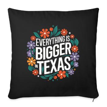 Texas State Texans Texas - Sofa pillowcase 17,3'' x 17,3'' (45 x 45 cm) - black - Front