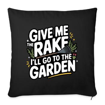 Gardener Garden Plants Gardening - Sofa pillowcase 17,3'' x 17,3'' (45 x 45 cm) - black - Front