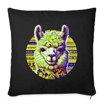 Alpaca - Sofa pillowcase 17,3'' x 17,3'' (45 x 45 cm) - black - Front