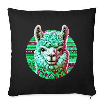 Alpaca - Sofa pillowcase 17,3'' x 17,3'' (45 x 45 cm) - black - Front