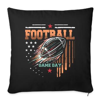american football - gameday Team Design - Sofa pillowcase 17,3'' x 17,3'' (45 x 45 cm) - black - Front