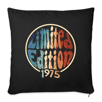 Édition limitée 1975 Groovy Gift - Housse de coussin décorative 45 x 45 cm - noir - Devant