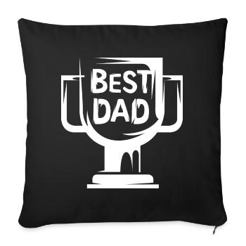 best dad cup - Best father in the world dad - Sofa pillowcase 17,3'' x 17,3'' (45 x 45 cm) - black - Front